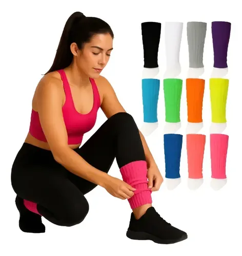 1 Par De Meia Polaina Academia Fitness Aeróbica Cores Ballet