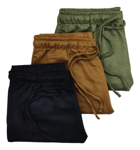 3 Shorts Moletom Masculino Bermuda Academia Treino Calção