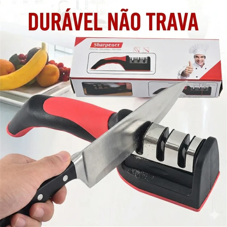 Afiador de Facas 3 Estágios - A Solução para Cozinheiros e Amantes da Culinary