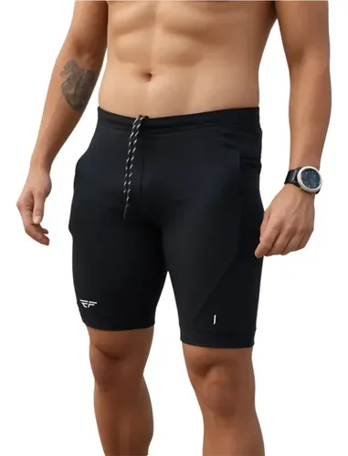Bermuda De Compressão Masculina Com Bolso Corrida