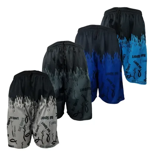 Bermuda Masculina Kit 4 Peças Moletom Flanelado