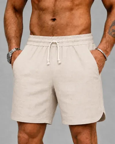 Bermuda Short Linho Premium Masculino Mauricinho Moda Praia