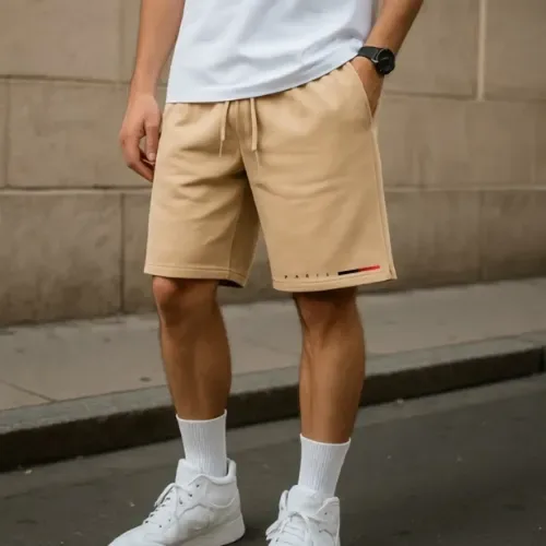 Bermuda Short Moletom Masculina Casual Academia Treino Homem