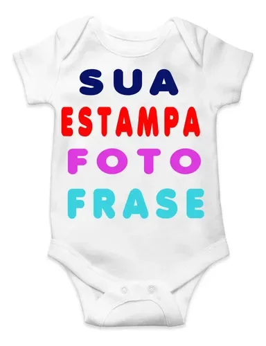 Body Bebe Infantil Personalizado Sua Estampa Aqui Foto Frase