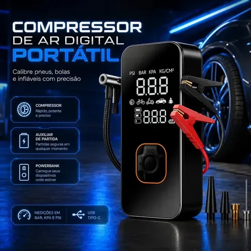 Bomba Elétrica Portátil Digital: O Melhor Amigo do Motorista Prático