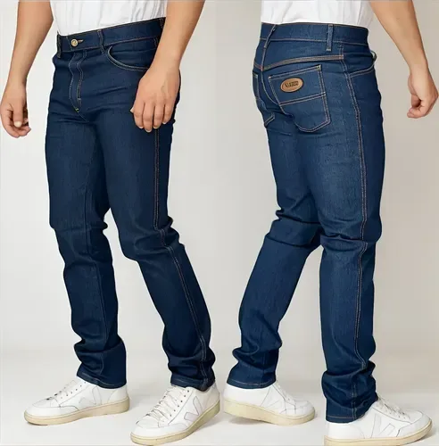 Calça Jeans Masculina Trabalho Reforçada Com Elastano Lycra