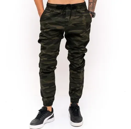 Calça Jogger Masculina Skinny Camufladas Ou Preta C Elastico