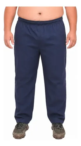 Calça Masculina Tactel Plus Size Extra 3 Bolsos Nova7