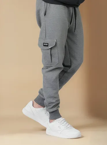 Calça Moletom Cargo Masculina Peluciada Grossa