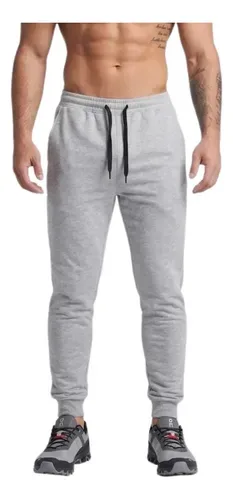 Calça Moletom Com Bolso Masculina Jogger Slim Adulto Skinny