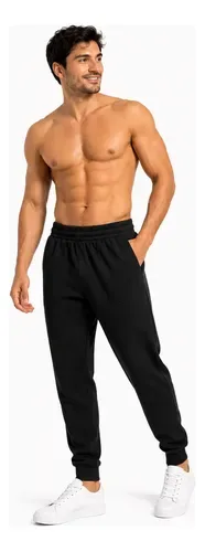 Calça Moletom Masculina Flanelada Com Bolso Confortável