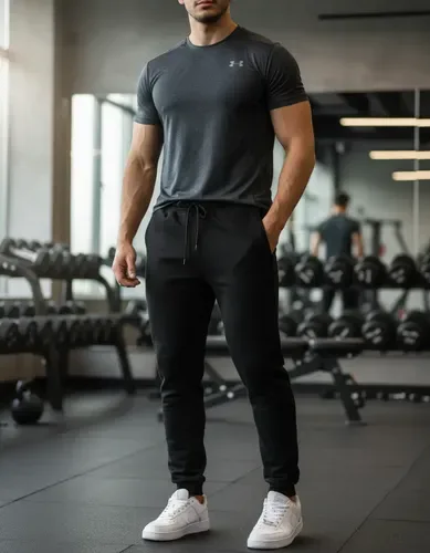 Calça Moletom Slim Jogger Com Bolso Masculino Adulto Básica