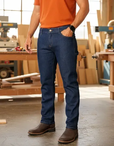 Calça Para Trabalho Jeans Masculina Tradicional Barata