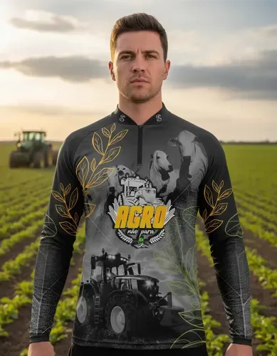 Camisa Camiseta Agro Agropecuaria Proteção Solaruv50 Gll-105