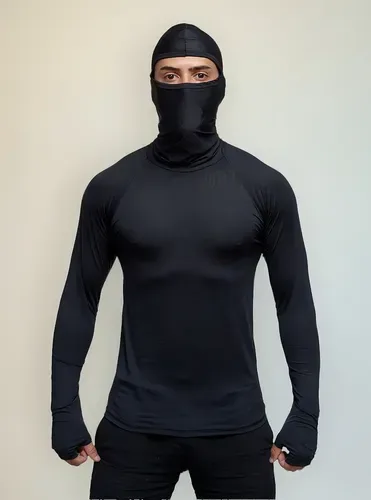 Camisa Camiseta Proteção Solar Uv Touca Ninja Balaclava Pesc