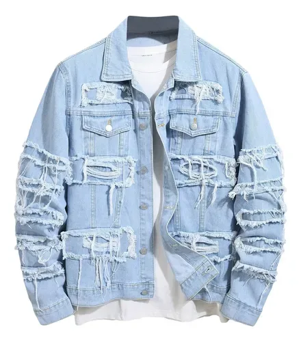 Camisa Masculina De Primavera E Moda Casual Jeans Manga Long