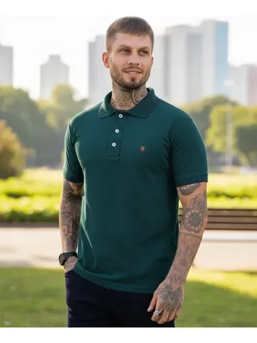 Camisa Polo Masculina Slim Algodão Premium Manga Curta