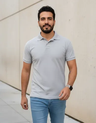 Camisa Polo Masculina Slim Fit Piquet Algodão Manga Curta