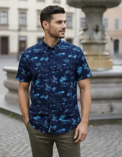 Camisa Social Florida Floral Slim Varias Estampa Confortável