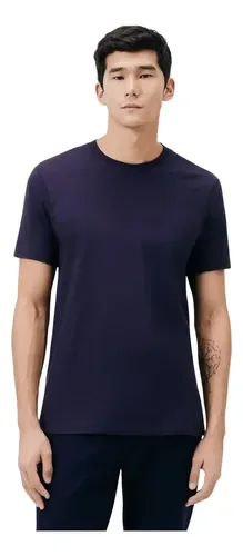 Camiseta Básica Hering Manga Curta World Azul Marinho