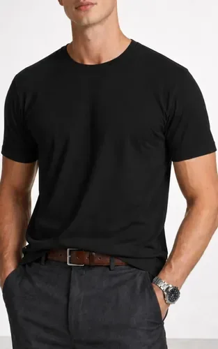 Camiseta Básica Masculina Lisa 100% Algodão Slim Fit