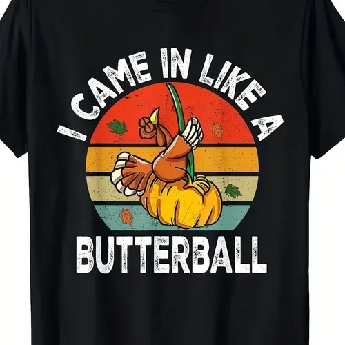Camiseta Estampada Masculina Engraçada Para O Dia De Ação De