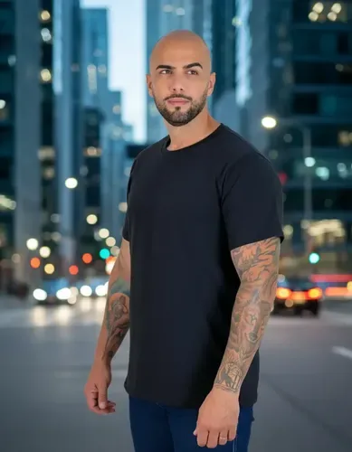 Camiseta Lisa Algodão Masculina Preta Adulto