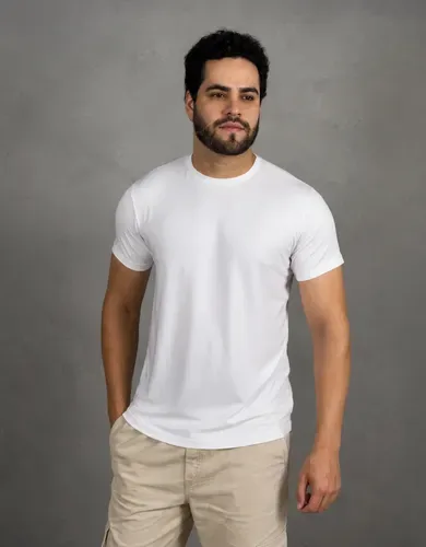 Camiseta Modal Masculina Não Amassa Antiodor Casual Tech