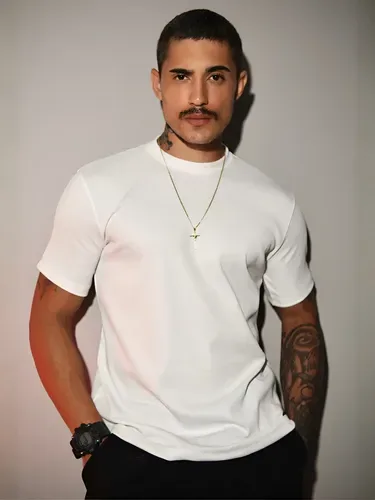 Camiseta Texturizada Masculina Básica Canelada