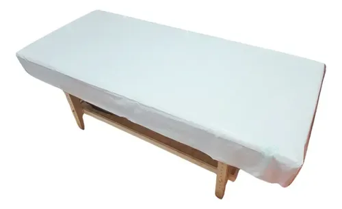Capa Para Maca Luxo Em Corino Branco + Pvc Silencioso