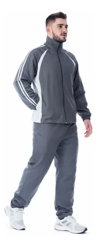 Conjunto Abrigo Agasalho Esportivo Masculino Tactel Filete