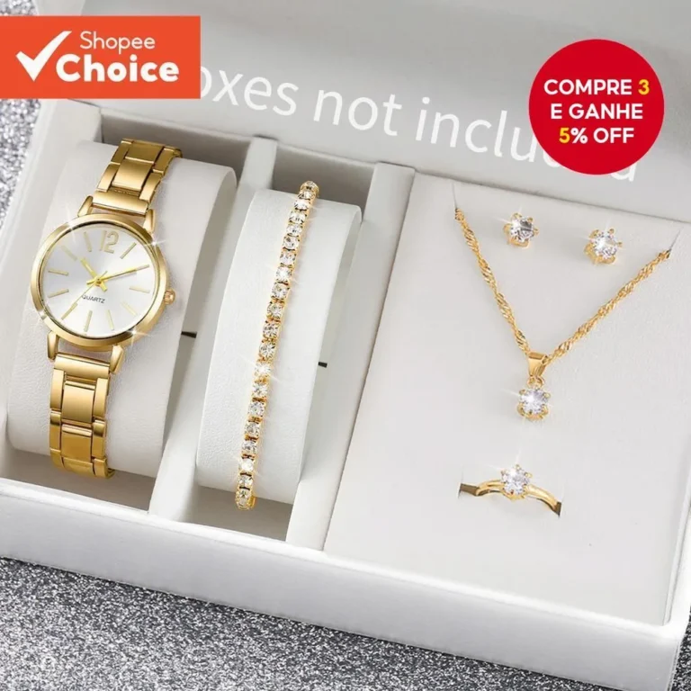 Conjunto De Relógio Feminino Ros Ivga 6 Peças: O Presente Perfeito Para a Mulher Moderna