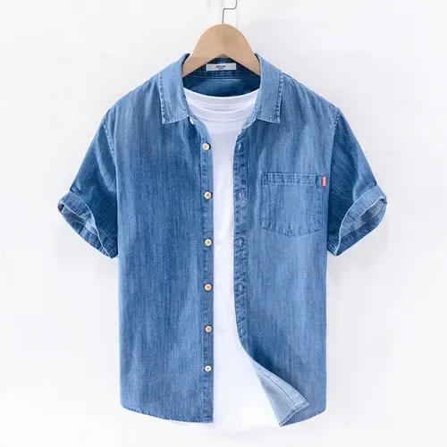 Designer Brshirt, Camisa Jeans De Algodão, Moda Masculina