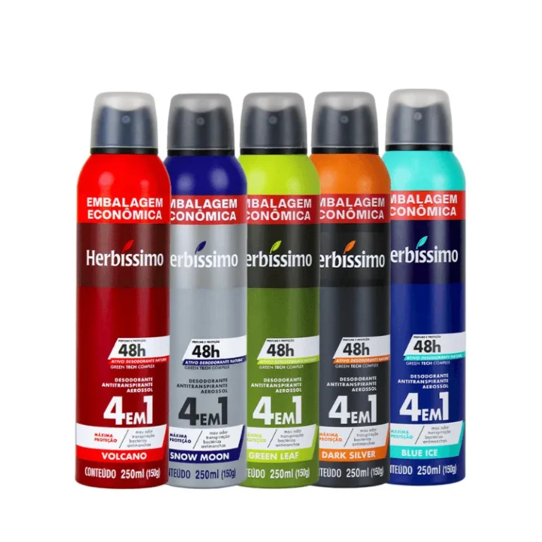 Desodorante Antitranspirante Aerossol Herbíssimo: Kit Econômico de 5 Unidades para Você!