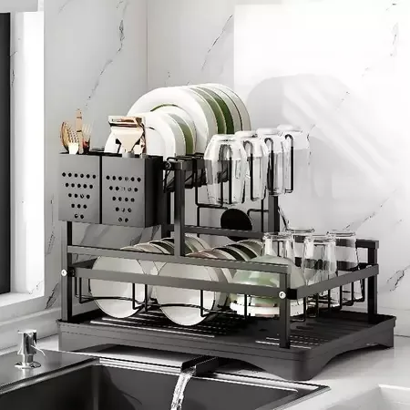 Escorredor de Louças Rack Aço Carbono: O Organizador de Cozinha que Você Precisa!