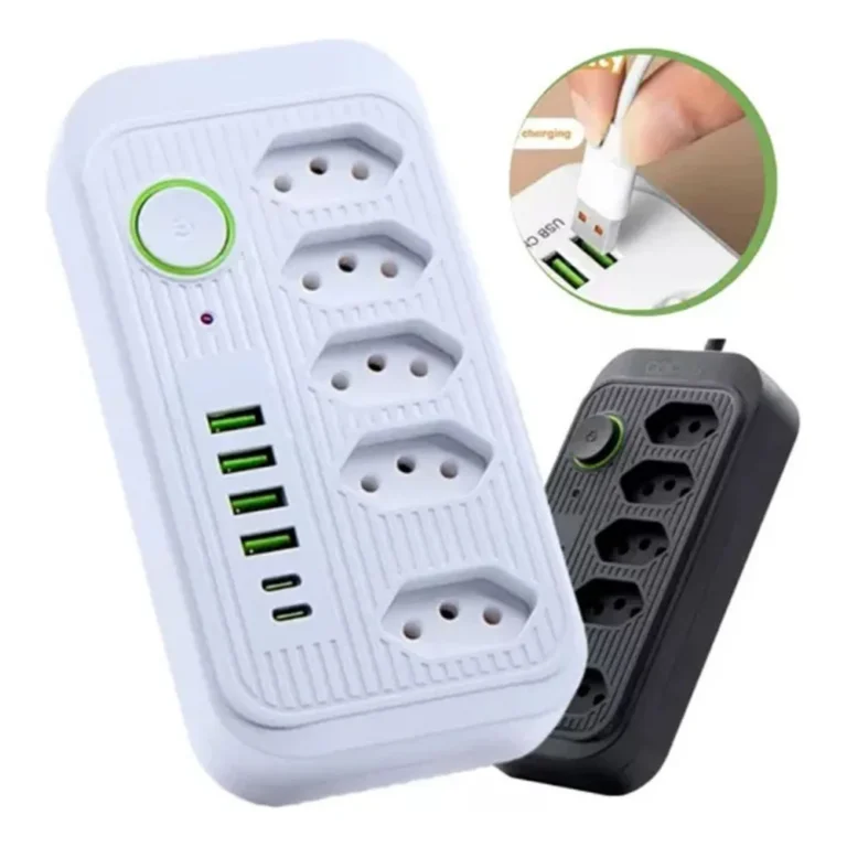 Extensão Tomadas com USB e TypeC Universal Bivolt 110v/220v 2500W Power 2m Filtro De Linha Segurança