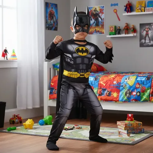 Fantasia Homem Morcego Infantil Com Capa E Máscara