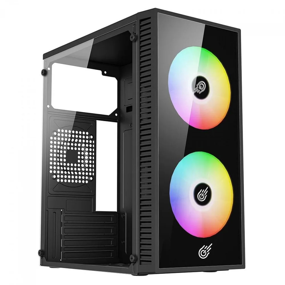 Gabinete Pure Power Fusion, Mini Tower, M-ATX, C/2 FANS, Sem fonte, Preto, PP-CS-MTB