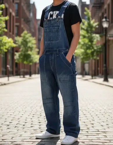 ..high Quality Calças Macacão Jeans Casual Masculino Com ..