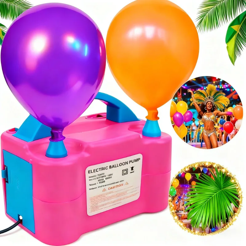 Inflador Elétrico de Balões Bexigas 110v/220v Festa Ornamentação Bomba de Encher Bola de Festas,com 2 Bicos,Bomba infláv
