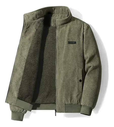 Jaqueta Acolchoada Grossa De Veludo Masculina Térmica Fashio