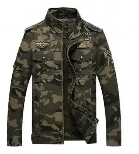 Jaqueta Camuflada Militar Casual Masculina Wj60722