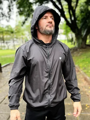 Jaqueta Corta Vento Masculina Ybisy Resistente À Chuva Uv50+