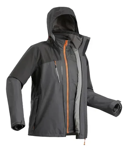 Jaqueta Masculina De Trekking Rainwarm500 3 Em 1