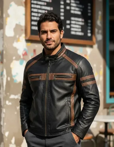 Jaqueta Masculino De Couro Impermeável Motoqueiro Colorido
