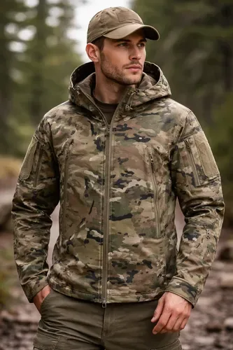 Jaqueta Térmica Camuflada Militar De Inverno Masculina .
