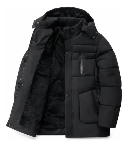 Jaqueta Térmica Masculina Inverno 2025 Forro Polar Capuz
