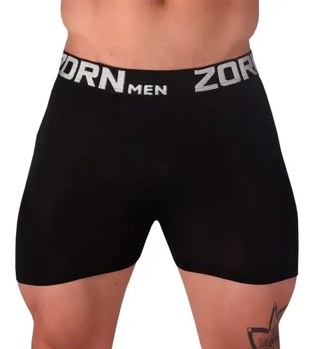 Kit 10 Cuecas Boxer Box Masculina Preta Microfibra Original