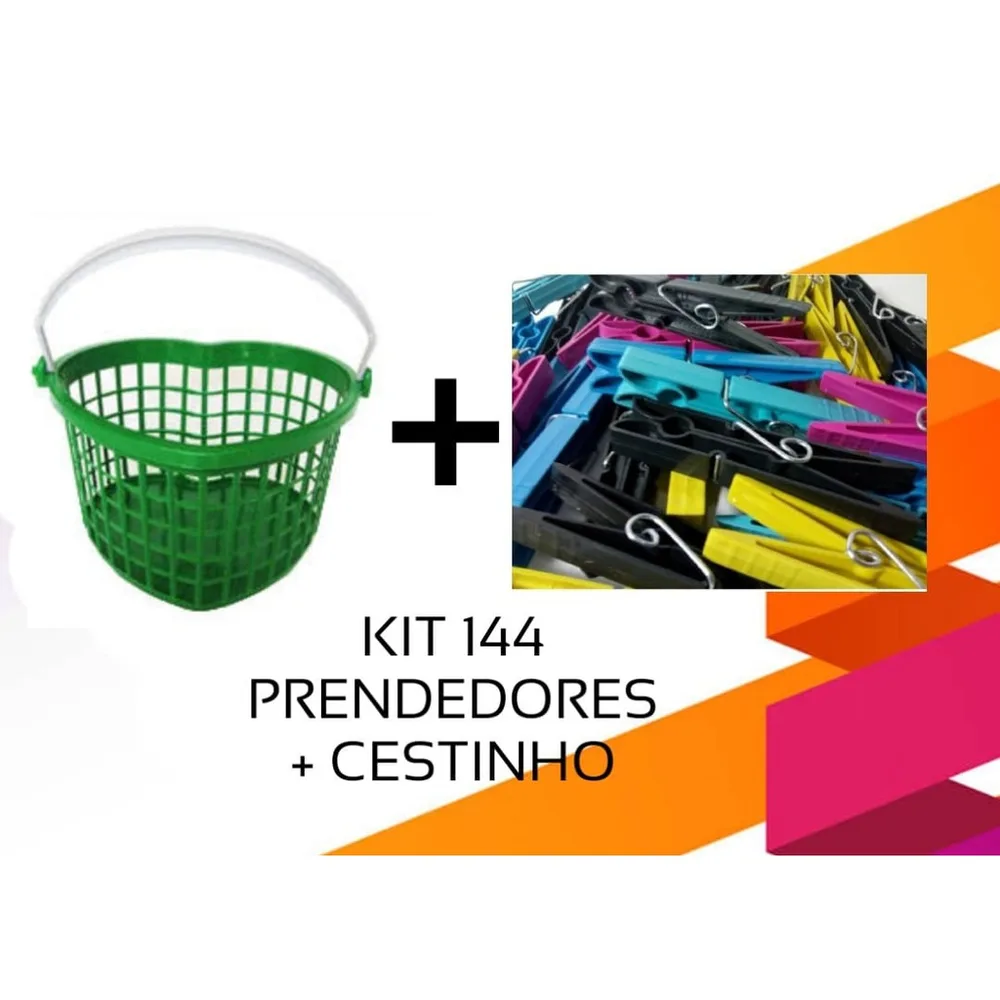 Kit 144 Prendedores + Cestinho formato coração: O Presente Perfeito para Organizar seu Espaço!
