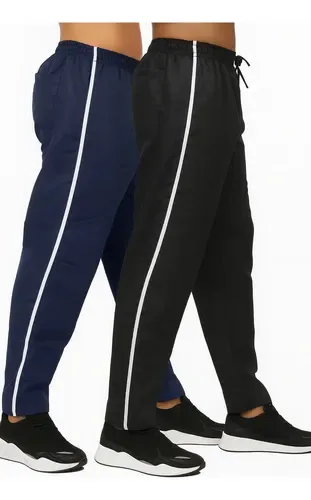 Kit 2 Calça Tactel Masculina Esporte Treino 3 Bolsos Cores